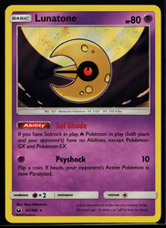 Lunatone 61/168 Holo Rare Celestial Storm