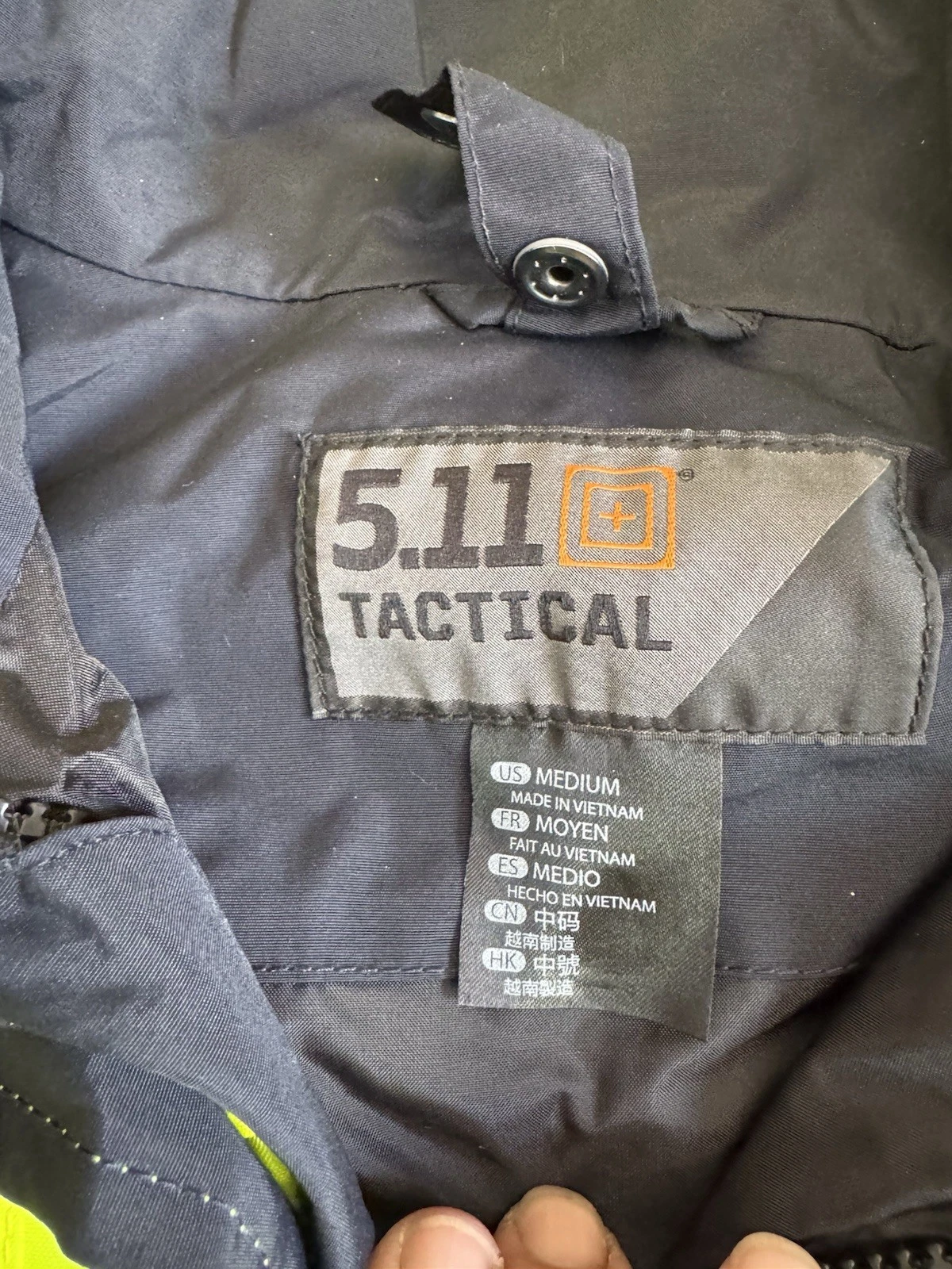 Men’s Hi-Vis Responder 5.11 Tactical Jacket Yellow Size Medium - product detail image 5