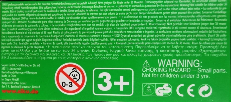 SIKU 1881 Trattore JCB 8250 - scala H0 - Immagine 4 di 4