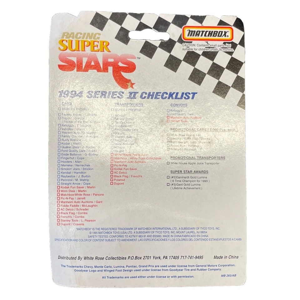 Joe Nemechek #87 Matchbox Racing Super Stars Bellsouth Mobility 1:64 Foto 2 de 2