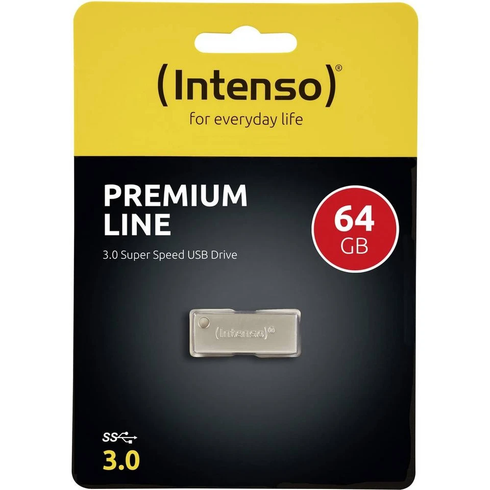 Intenso Premium Line Chiavetta USB 64 GB Argento 3534490 USB 3.2 (Gen 1x1) - Immagine 4 di 4