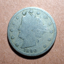 1890 Liberty V Nickel  Good