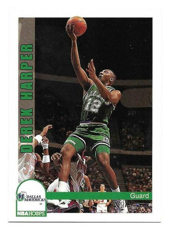 DEREK HARPER 1992-93 HOOPS CARD NEAR MINT+ CONDITION