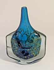 Mdina Vintage Art Studio Glass Fish Vase 1970s Michael Harris Design Malta