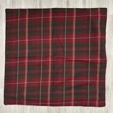 Vintage Ralph Lauren Plaid European Square Christmas Pillow Sham Cabin Cottage