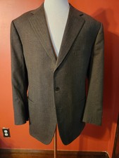 Paul Stuart Brown Suit Size 46 Waist 36/30 100 Wool GREAT CONDITION