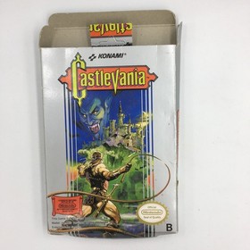 NINTENDO - LEERE CastleVania Box mit KONAMI-Prospekt - Retrogaming - Vintage