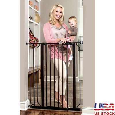 #ad Extra Tall Baby Safety Gate Adjustable Walk Thru Pressure Mounted Durable Pets $56.45