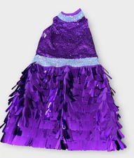 Weissman Showtime Dance Costume Girls IC 7/8 Electric Purple Good Vibrations