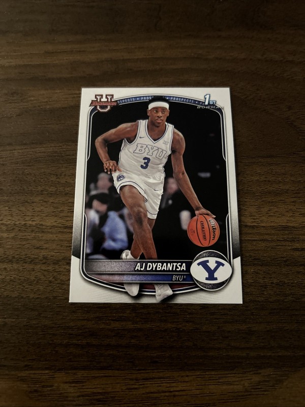 2025-26 Bowman AJ Dybantsa Rookie Paper Base Card BYU Washington Wizards