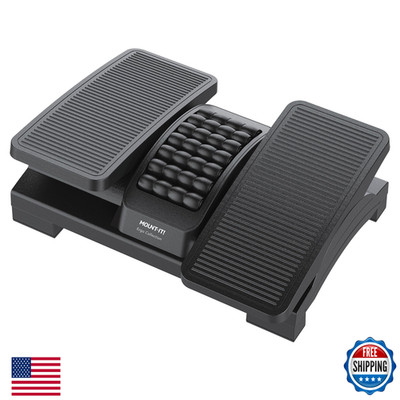 Mount-It! Ergonomic Footrest, Tilt Adjustable Individual Platforms, Height Adjus