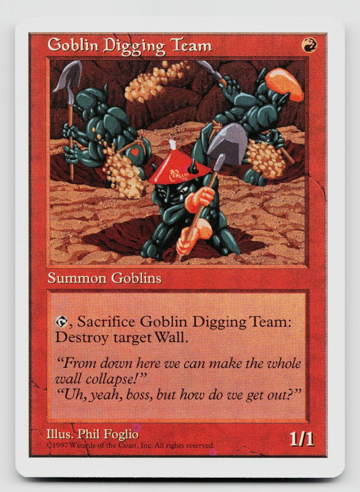 Goblin Digging Team Common Fifth Edition Magic: The Gathering Lightly Played