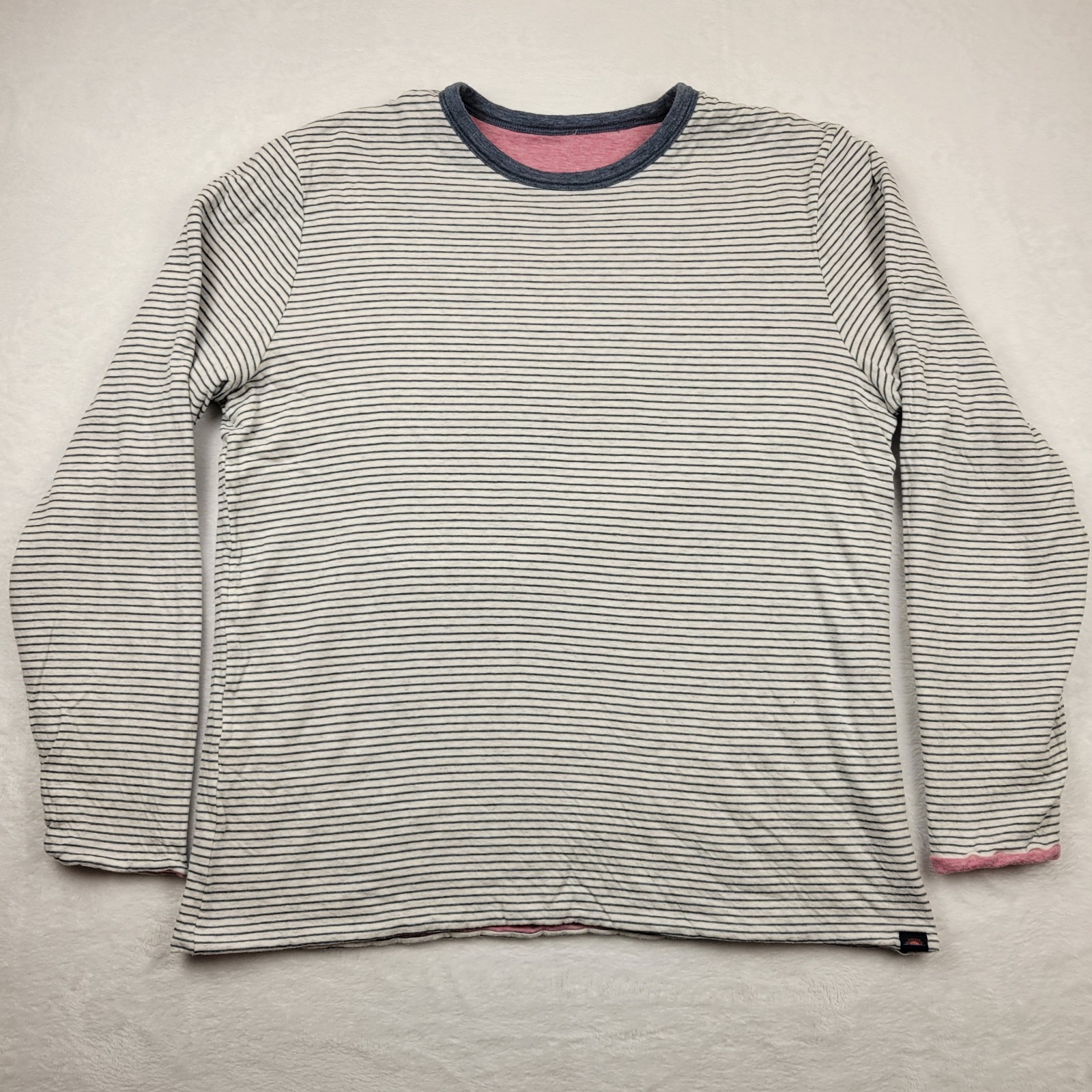 Faherty Cloud Reversible Crew Pullover Large Pink… - image 2