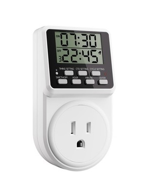 Techbee Digital Infinite Repeat Cycle Intermittent Timer Plug for White 