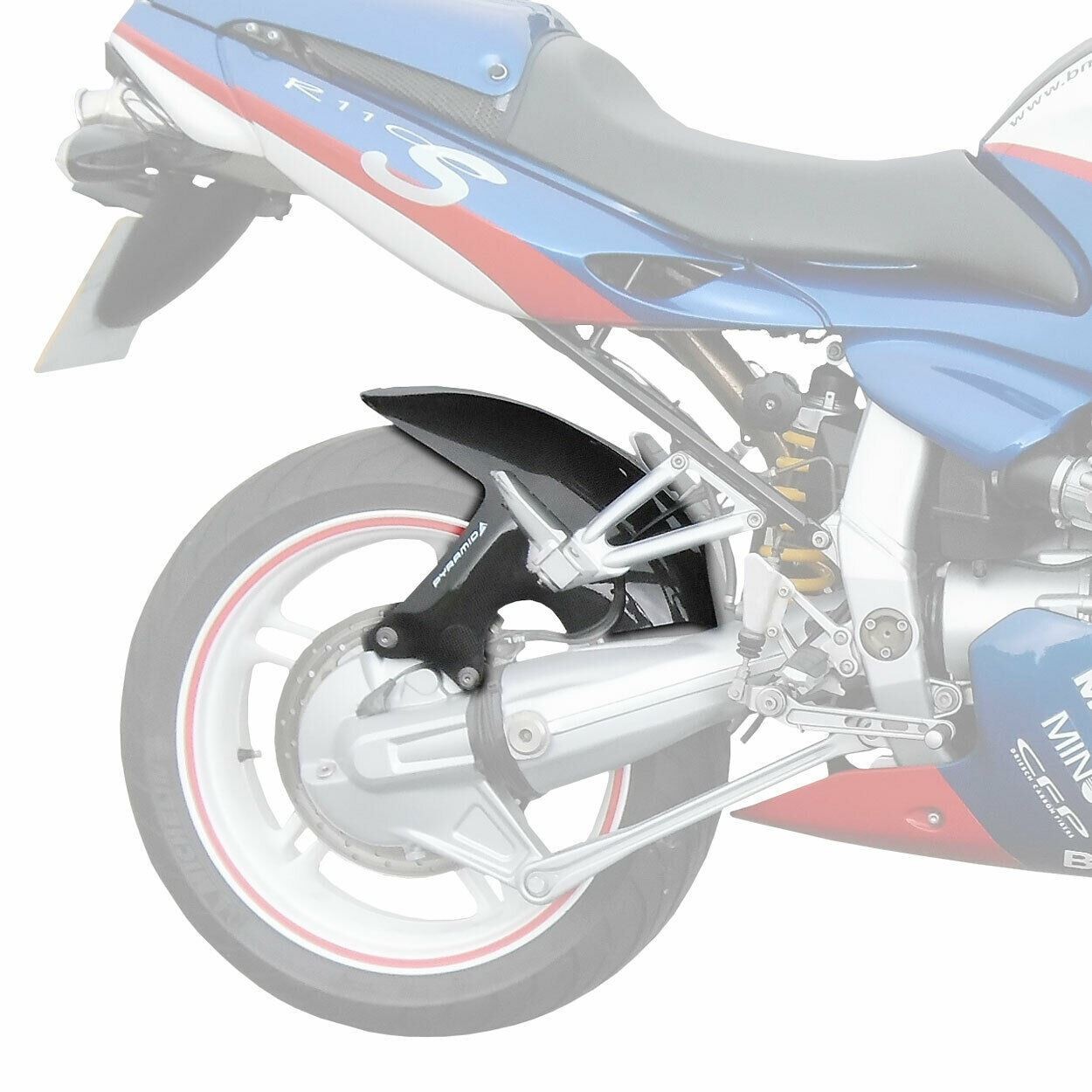 Pyramid Hugger Fender Mudguard Gloss Black BMW R1100 SS S 1999 - 2005
