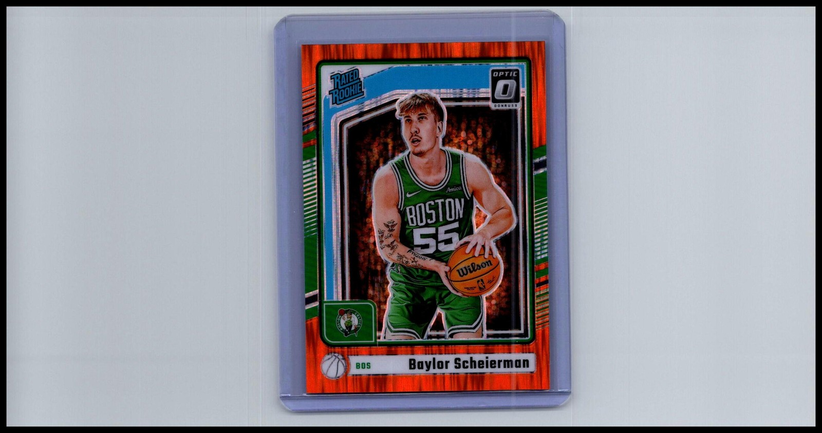 2024-25 Donruss Optic #263 Baylor Scheierman Orange Shock #/225