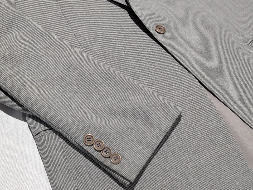 Hugo Boss 42L Made In Germany 100% Virgin Wool Suit Pants 35x31 Gray - Image 4 of 4