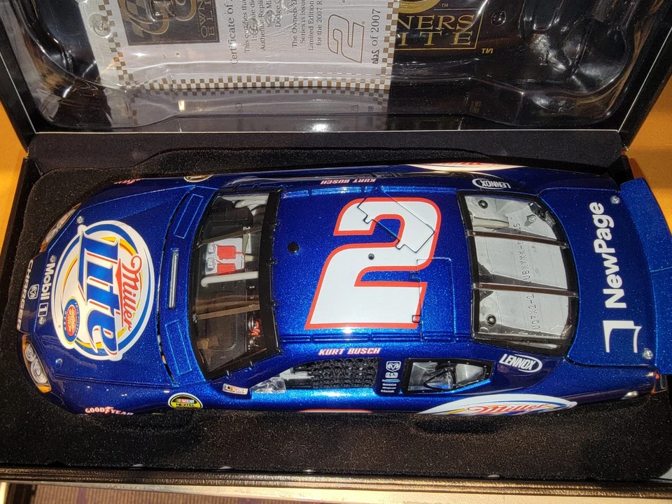 2007 Kurt Busch #2 Miller Lite -1:24th RCCA Elite Dodge Charger  - Image 3 of 4