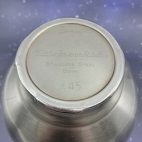 VTG KitchenAid Stainless Steel Mixing Bowl K45 4.5 Qt Bowl Made in USA - Picture 5 of 8