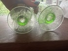 Vintage Footed Pedestal Dessert Cups Uranium Glass Sherbet Jeannette Lot 4 — photo 5