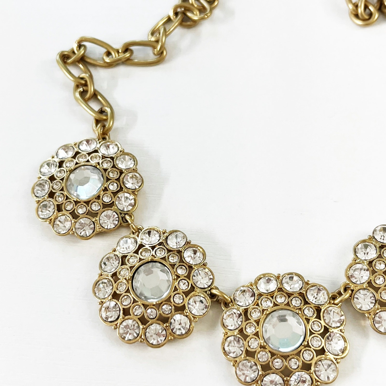 J. Crew Circle Crystal Statement Necklace - image 4