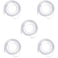 Box of 5 FIVE 7FT Adult Flexible Tip Soft Nasal Oxygen Cannulas Clear 16Soft7