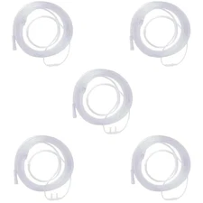 Box of 5 (FIVE) 7FT Adult Flexible Tip Soft Nasal Oxygen Cannulas Clear 16Soft7