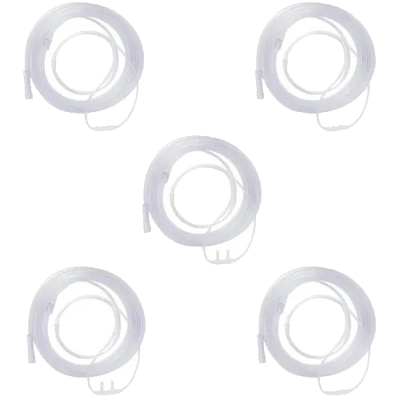 #ad Box of 5 FIVE 7FT Adult Flexible Tip Soft Nasal Oxygen Cannulas Clear 16Soft7 $9.95