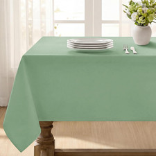 Square Tablecloth, Waterproof Table Cloths Wrinkle Free Fabric Washable Polyeste