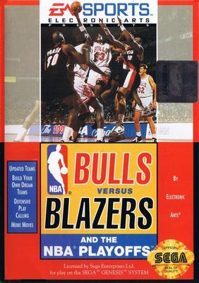 Bulls vs. Blazers And The NBA Playoffs Sega Genesis Great Condition
