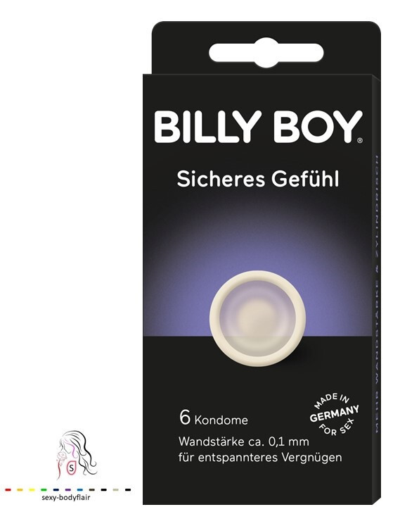 ♥ 6 Billy Boy Kondome Sicheres Gefühl 52mm Condome