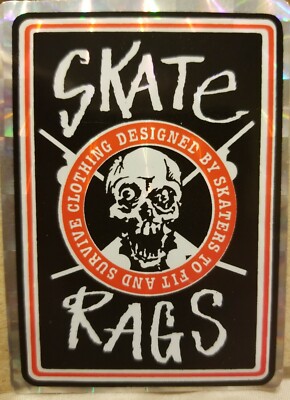 Vintage Rare Original Skateboard Skull Skate Rags Prism Vending 