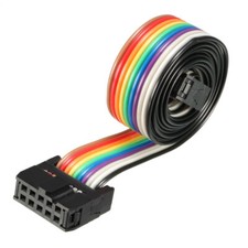IDC Rainbow Wire Flat Ribbon Cable 10 Pins 66cm Length 2.54mm Pitch Type-B