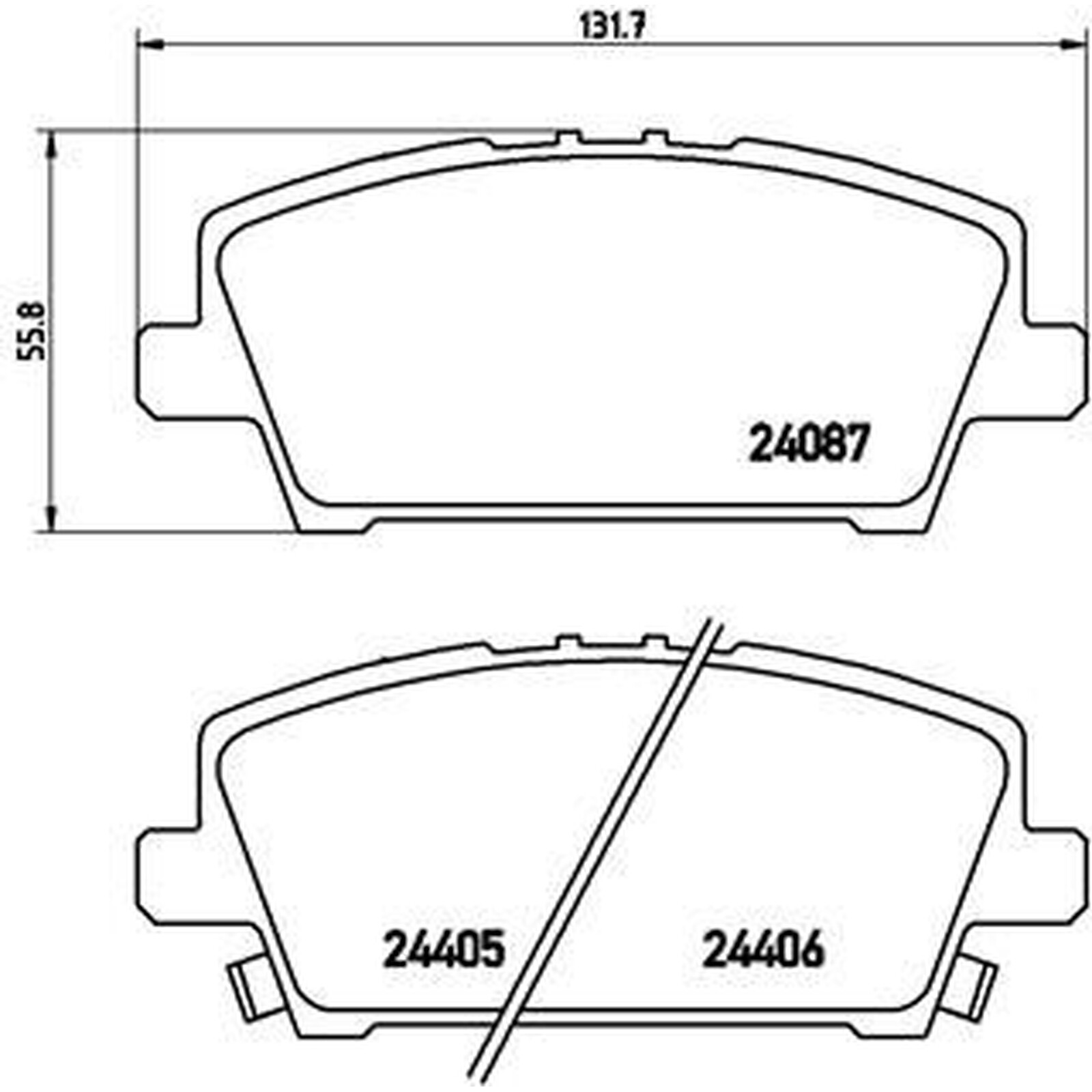 Brembo Front Brake Pad Set (2 Wheels on 1 Axle) P 28 037 / P28037 - Fits HONDA