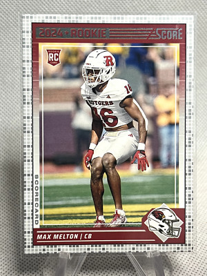 2024 Panini Score Football Max Melton Scorecard Parallel Rookie #374 Cardinals