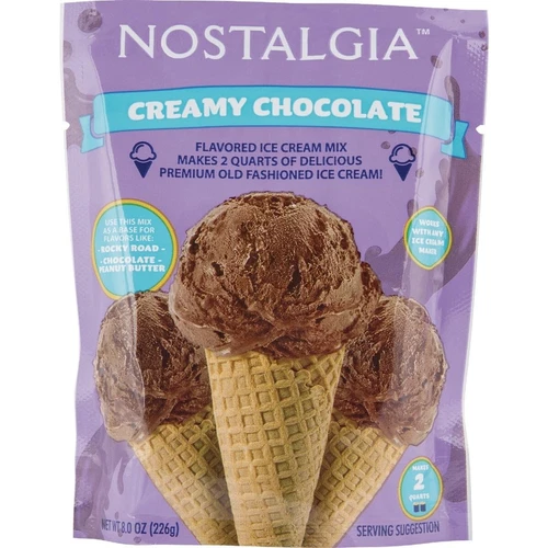 (8) NEW Nostalgia Creamy Chocolate Ice Cream Mix For Ice Cream Maker 2/26