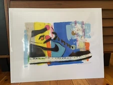 Nike Air Jordan  1 of 1 Original mixed media Art painting Keith Chrapliwy
