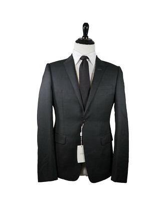 $1,995 ARMANI COLLEZIONI Peak Lapel 1-Button Slim Gray Suit - Main Image