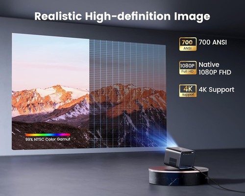 WiMiUS K9 4K Video Projector Wifi6 Bluetooth 700ANSI 1080P Auto Focus & Keystone - Picture 4 of 10