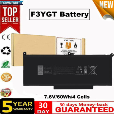 50 LOT F3YGT Battery For Dell Latitude 12 13 14 E7280 E7480 7480 7390 7490 7380