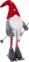 Weihnachtsfigur Weihnachtsdeko Rot Wichtel Auf Skiern HöHe Ca. 45 Cm