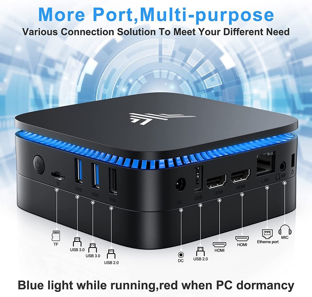 Mini PC NiPoGi AK1 PRO, Intel N5105, 4K, 16 GB DDR4, 512 GB SSD