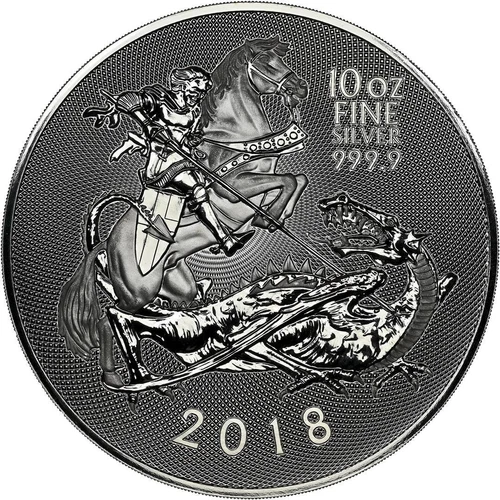 2018 Valiant St George Dragon 10oz Silver 10 Pound Great Britain Coin NGC MS69