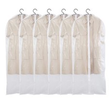Clear Garment Bags with Full Zipper Lightweight Foldable Dust Proof Breathabl...