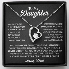 To My Daughter Necklace, Gift for Daughter from Dad, Father Daughter Necklace