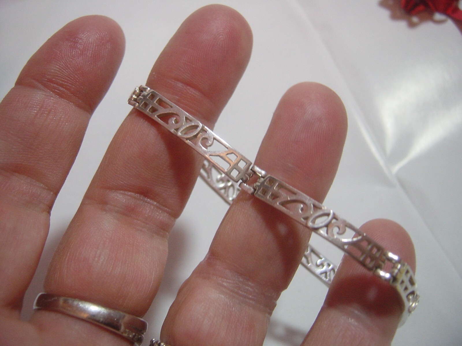 Beautiful Vintage Solid Silver Bracelet–mackintos… - image 3