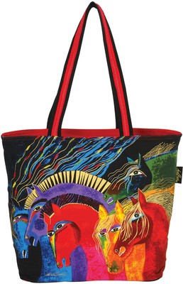 Shoulder Tote Zipper Top 19''X7''X15'' Wild Horses Of Fire