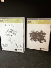 Stampin' Up YOU'VE GOT THIS Set 1 2 Rubber Stamps Wood Blocks - Used