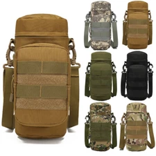 Tactical Water Bottle Pouch Molle System Kettle Bag Camping Hiking Kettle Holder
