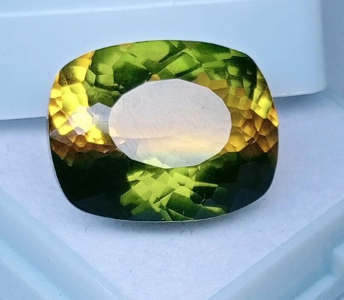 Tourmaline Bi-Color Cushion Cut 12-14Ct Natural EGL Certified Loose Gemstone - Picture 7 of 8